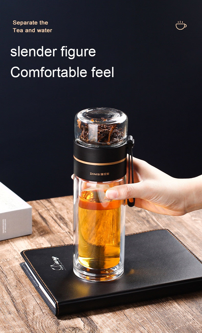 Glass Infuser Water Bottle