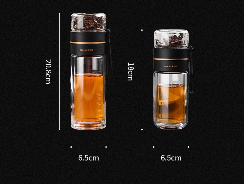 Glass Infuser Water Bottle