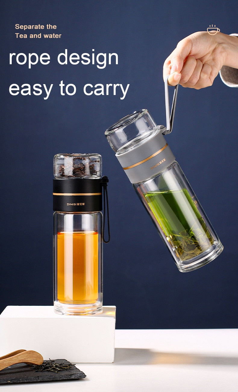 Glass Infuser Water Bottle