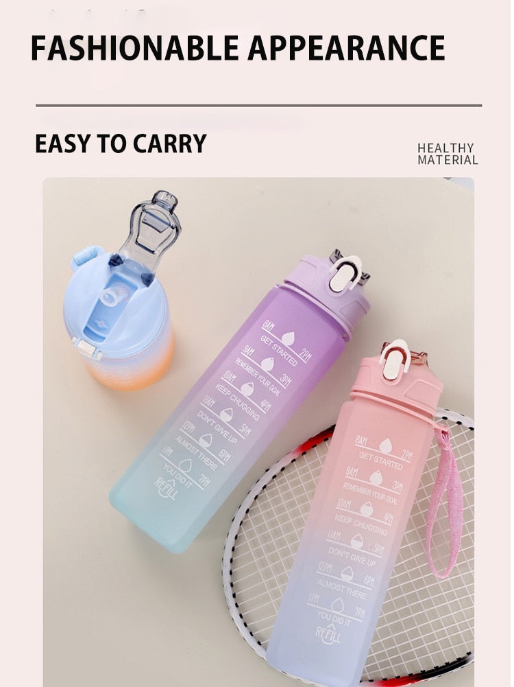 900ml Water Bottle - Stay Hydrated and Motivated On-the-Go