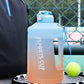 Silicone Fitness Hydration Water Bottle with Straw