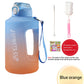 Silicone Fitness Hydration Water Bottle with Straw