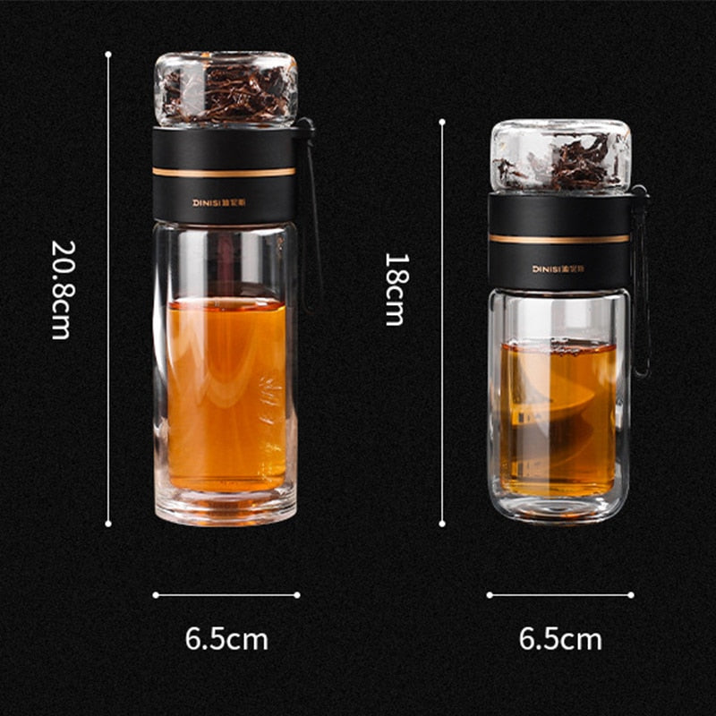 Glass Infuser Water Bottle