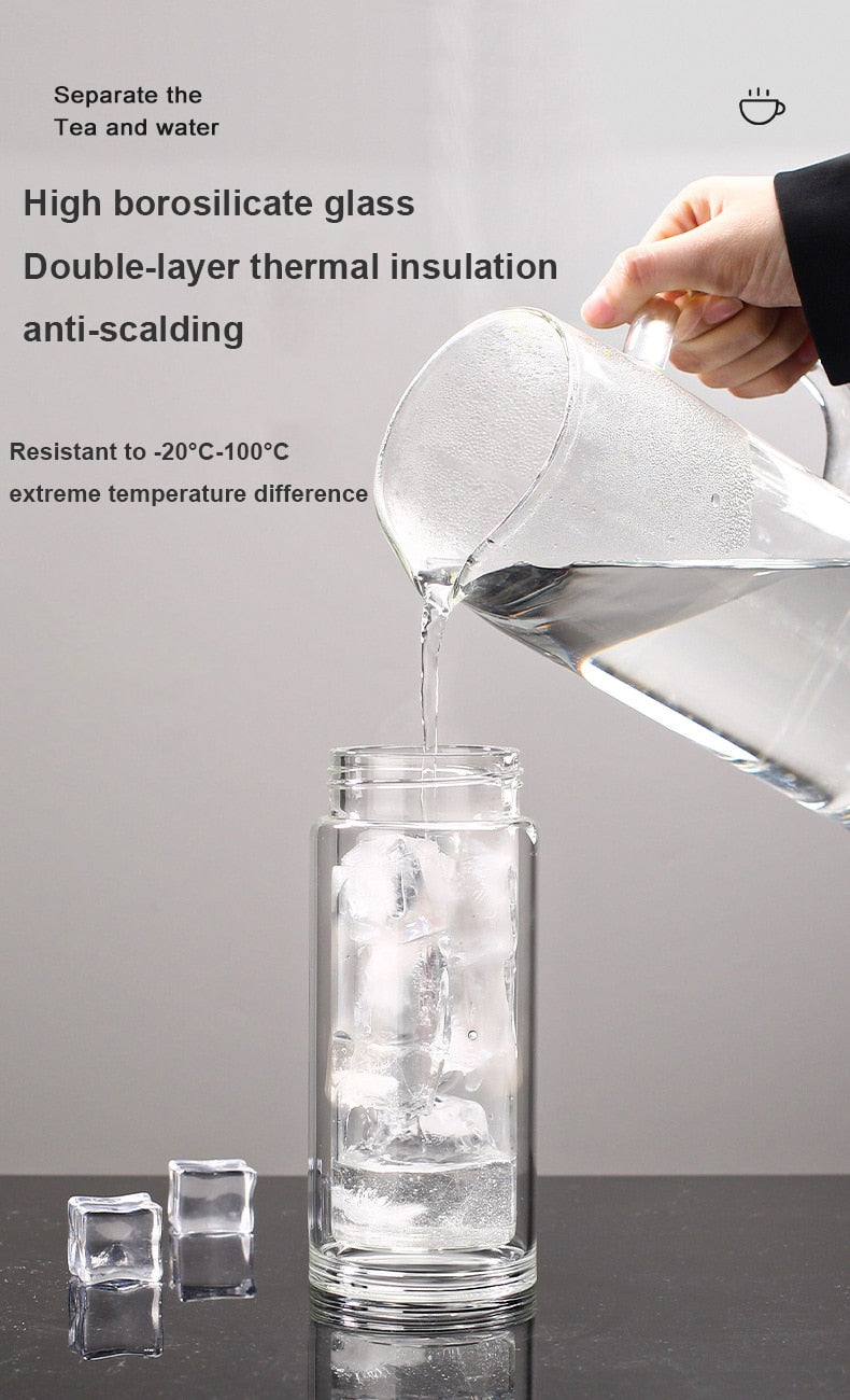 Glass Infuser Water Bottle